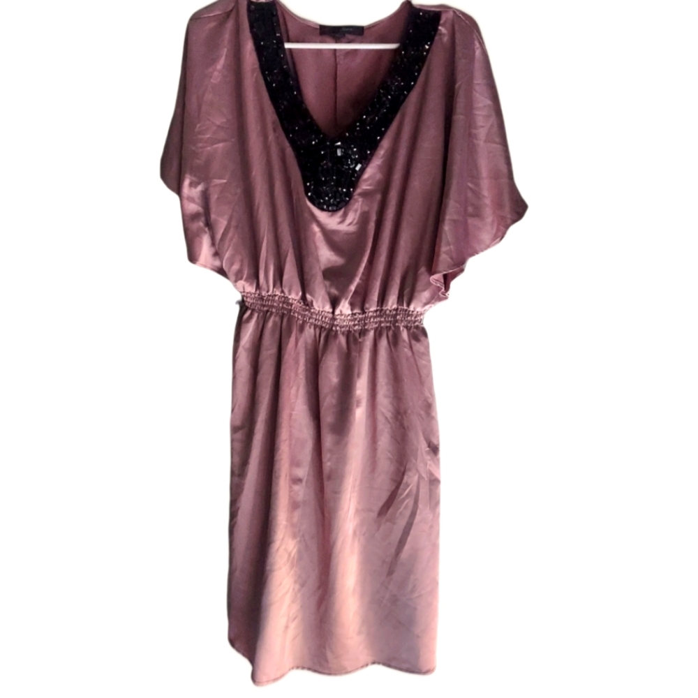 Women's Rosé Satin Cock Dress Size 1X